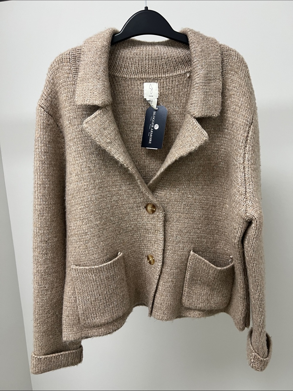 Joie Neutral Taupe Knit Jacket